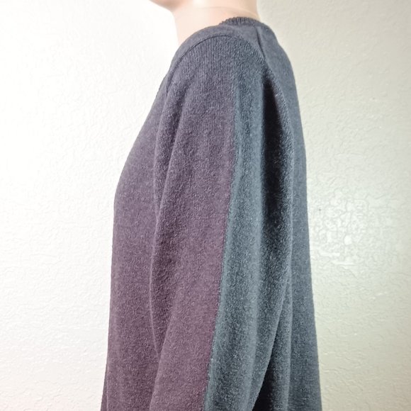 V NECK MIDWEIGHT SWEATER - XXL - GREY - Picture 3 of 3